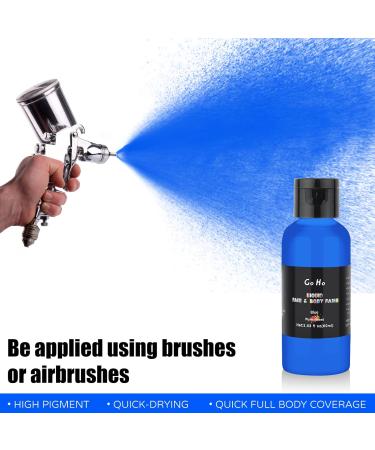Go Ho Blue Face Body Paint 2.1 oz | Water-Based Makeup for Airbrush Special FX Cosplay & Halloween - Buy Online on GoSupps.com