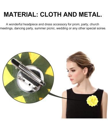 LALAFINA 2 1 Girl Jewelry Bridal Headpiece Flower Pin and Brooches Rose Pin Flower Pins Rose Hair Barrettes Floral Hair Bands Rose Flower Brooch Pin The Flowers Miss The Fabric Yellow - Buy Online on GoSupps.com