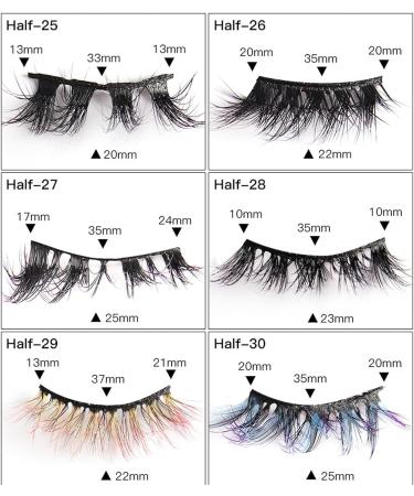 Eyelash Package Trays High Imitation 10 Pairs of Half Eye Eyelashes Grafting Eyelashes Curling Eyelashes Small Eyelash Curler E One Size - Buy Online on GoSupps.com