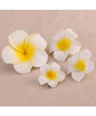 FRCOLOR 4Pcs Hawaiian Flower Hair Clip | Plumeria Hairpin for Kids & Women | Beach Foam Hair Accessories - Buy Online on GoSupps.com