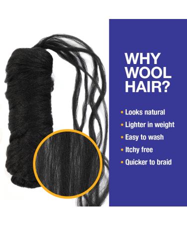 Brazilian Yarn Wool Hair for Braids - 100% Acrylic African Crochet Braiding Hair - Pack of 5 Reddish Brown Yarn Hair for Senegalese Twist, Box Braids, Faux Locs - Buy Online on GoSupps.com