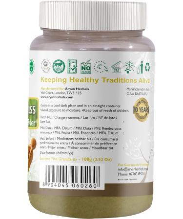 Aryan Herbals Wheatgrass Powder 100gm - Buy Online on GoSupps.com