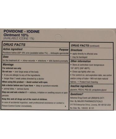 Povidone Iodine 10% Ointment 1 oz. Tube - Pack of 2 Tubes (2 oz.) | Generic for Betadine - Buy Online on GoSupps.com