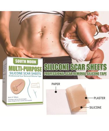 Medical Grade Silicone Scar Sheets - C-Section Surgery Burn Keloid & Acne Treatment | 1.6 x 60 Roll - Buy Online on GoSupps.com