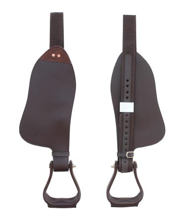 CHALLENGER Horse Western Plain Synthetic Leather Replacement Cordura Saddle Fenders 5240 Brown
