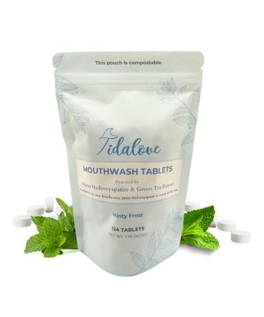 Mouthwash Tablets - Alcohol-Free Eco-Friendly Travel-Friendly with Nano-HA & Green Tea for Fresh Breath and Enamel Protection - 124 Tablets (Refill) 1.76 Ounce (Pack of 1) Refill