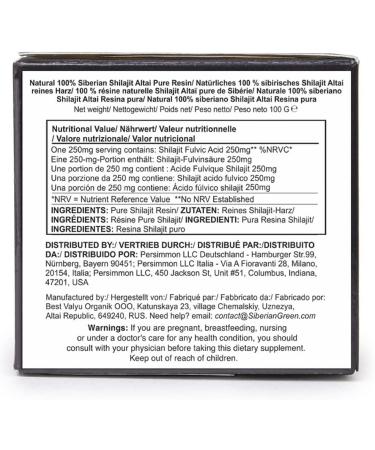 Pure 100% Siberian Shilajit Altai Resin - 100g / 3.5 oz | Natural High-Quality Supplement - Buy Online on GoSupps.com