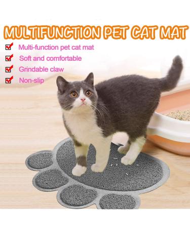 INFURIDER Cat Litter Mat Cute Paw Shape Pet Feeding Mat 15 x12 Cat Food Water Bowl Placemat Anti-Slip Puppy Cat Eating Dish Pad for Pet Accessories(2 Pack) - Buy Online on GoSupps.com