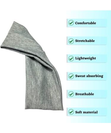 Westend Choice 7cm Wide Headband - Grey Stretchy Hairband for Gym & Yoga - Buy Online on GoSupps.com