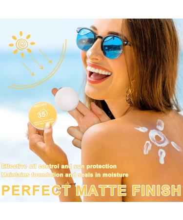 Buy Sunscreen Setting Powder SPF 35 | Mineral Brush Powder for Oil Control & Natural Matte Finish - #01 Translucent 1oz - Buy Online on GoSupps.com