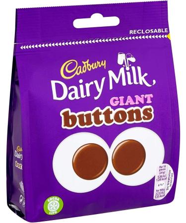 Cadbury Cadbury Bag of 10 giant milk chocolate buttons 119 g - Buy Online on GoSupps.com