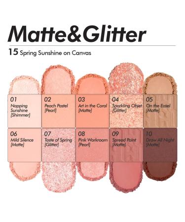 CLIO Pro Eye Shadow Palette - Matte, Shimmer, Glitter, Pearls - Long-Wearing Pigments - 015 Spring Sunshine on Canvas - Buy Online on GoSupps.com