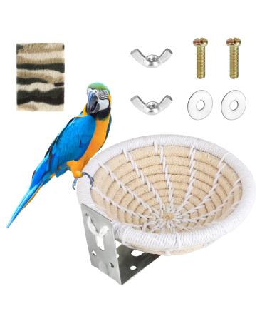 Bird Cage Nest Parrot Nest Bed Cotton Hemp Rope Weave Bird Breeding Nest Small Bird Cage Nest Hatching Nesting Box With Flannel For Budgies Parakeets Cockatiels Parakeets Canaries Finches(14cm) - Buy Online on GoSupps.com