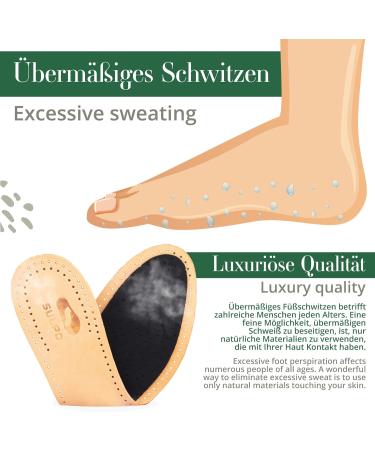 Buy Sulpo Leather Insoles - 3 Pairs with Activated Carbon for Men & Women | Anti-Sweat Breathable & Comfortable - Sizes 36-48 - Buy Online on GoSupps.com