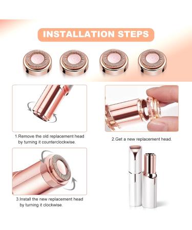 4PCS Face Replacement Heads for Finishing Touch Flawless Hair Remover Tool - Gold-Plated Gen 1 Compatible - Buy Online on GoSupps.com
