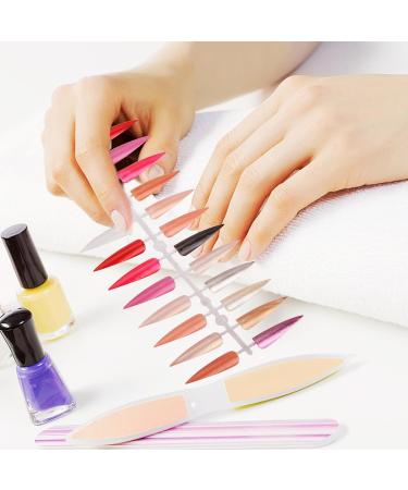 Buy 20 Beauticom Nail Tips Display Boards - Stiletto Clear Nail Sample Tips for Art & Swatch Colors | International Shipping Available - Buy Online on GoSupps.com