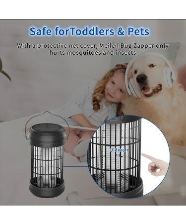 Solar Bug Zapper Lantern Qumox 2-in-1 Portable & Rechargeable Mosquito Zapper with 4000mAh Battery & LED Night Light 4000V Electric Fly Zapper for Outdoor Patio Backyard Garden - Buy Online on GoSupps.com
