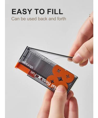 Aconcept Dental Floss Carrier Bag - 110 Dental Floss Picks & 10 Tooth Flap Dispensers | Refillable Oral Care Travel Kit - Buy Online on GoSupps.com