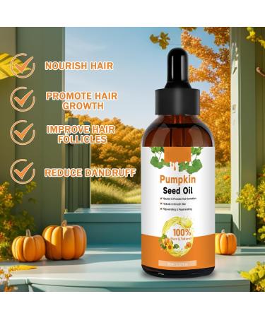 Organic Pumpkin Seed Hair Oil (2x60ml) - 100% Pure Hydration & Repair for Dry Damaged Hair | Unisex - Buy Online on GoSupps.com