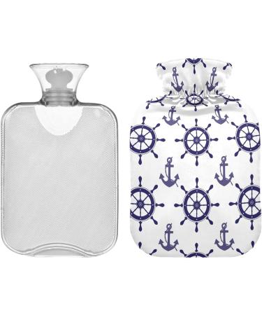 NAANLE OCEAN Compass Anchor Hot Water Bottle - 2L Transparent for Heat & Cold Therapy Pain Relief - Buy Online on GoSupps.com
