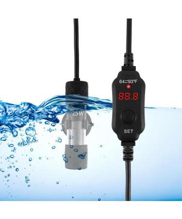 25W Aquarium Heater Fish Tank Water Heater w/Digital Display External Temperature Controller Auto Power-Off Thermostat Heating Rod Over-Temperature Water Shortage Protect for 1-5Gallon Tank-US Plug 25w- Us Fahrenheit - Buy Online on GoSupps.com