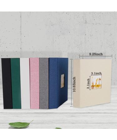 Miaikoe Photo Album 8x10 Clear Pages Pockets Linen Cover with Front Window Slide in Photo Album Holds 50 Vertical 8x10 Photos Picture Book for Anniversary Baby Family (Blue) 50 Pockets/1PK Blue - Buy Online on GoSupps.com