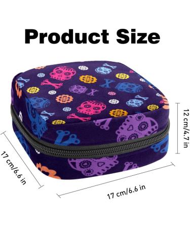 Buy Portable Women's Binding Bags & Menstrual Cup Bags - Colorful Day of Dead Patterns for Teens | Perfect for First Period & Tampons - Buy Online on GoSupps.com