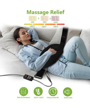 UTK Far Infrared Heating Pad with Vibration Massage for Lower Back - XL/XXL Size, 3 Vibration Modes, Smart Controller - Hot Enough (103-159 F) - Auto Shut Off - 55inch Strap - Buy Online on GoSupps.com