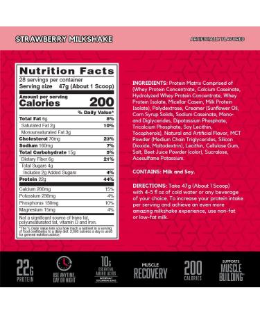 BSN Syntha-6 Ultra Premium Strawberry Milkshake Protein Powder 2.91 lbs | Best Muscle Recovery - Buy Online on GoSupps.com