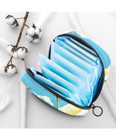 Hand-Drawn Lily Flower Zipper Bag - Portable Menstrual Pad & Cup Storage - Stylish Women's Napkin Organizer - Color 9 - Buy Online on GoSupps.com