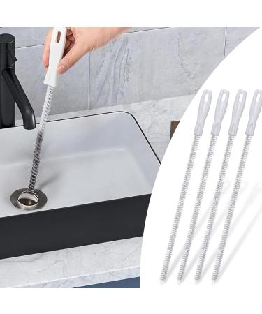 Drain Clog Brush Remover Sink Hair Cleaning Brush | Hangable Bendable 17.7 Inches Pipe Cleaner Brush For Toilet Clogged Drains Hmltd - Buy Online on GoSupps.com