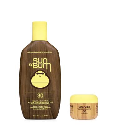 Sun Bum Sun Bum Original Spf 30 Sunscreen Lotion and Zinc Spf 50 Vegan and Reef Friendly (octinoxate & Oxybenzone Free) Broad Spectrum Moisturizing Uva/uvb Sunscreen With Vitamin E SPF 30 Lotion + SPF 50 Clear Zinc