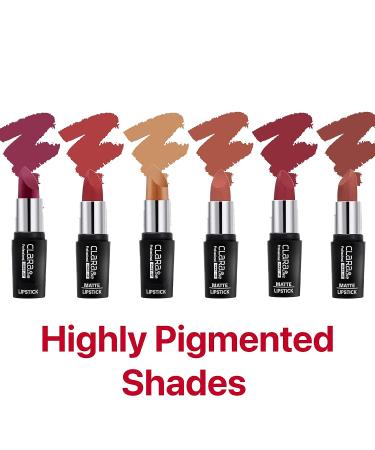Claraline HD Moisturizing Lipstick - Highly Pigmented, Long Lasting & Transfer-Proof in Dark Rose 530 | Cruelty-Free, Halal-Certified & Paraben-Free - Buy Online on GoSupps.com