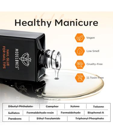 Modelones 6 in 1 Nail Adhesive | UV Nail Glue for Artificial Nails & Tips | Press-On Nail Gel - 2x15 ml - Buy Online on GoSupps.com