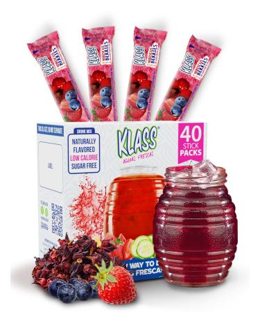Klass Aguas Frescas Lot de 4 baies d'hibiscus 10 sachets de voyage