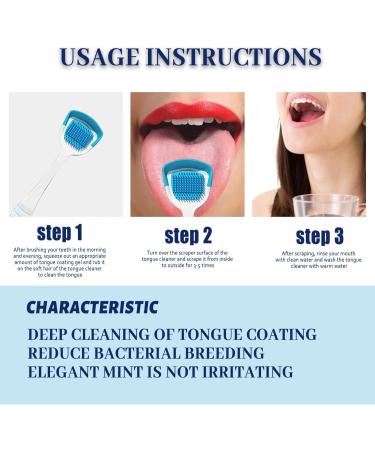 Premium Tongue Cleaner Set - Portable Mouth Cleaning Kit with Gel & Brush | 3PC Multifunctional Tongue Care - Buy Online on GoSupps.com