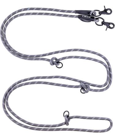 Floxic Premium Kleine Dog Leash | 3M Adjustable Touwline for Small & Medium Dogs | Stylish & Durable in Gray or Orange | 8mm - Buy Online on GoSupps.com