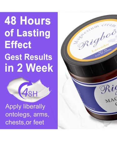 RIGBOO Magnesium Lotion for Sleep, Magnesium Cream, Muscle Relief and Relaxation Non-Greasy, Fast Absorbing Body Lotion with Coconut Oil with Chamomile, Safe for Sensitive Skin (Lavender) - Buy Online on GoSupps.com