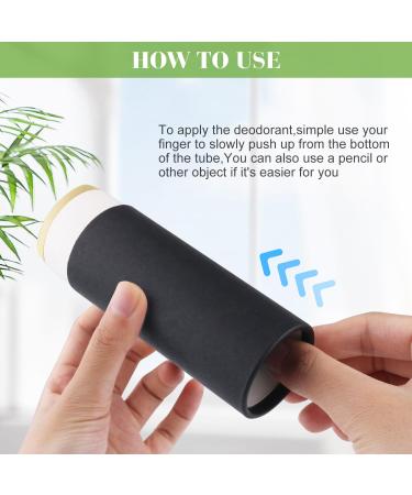 Furnido 10 Pcs 2 oz Cardboard Deodorant Containers Push-Up Style Top-Fill Empty Kraft Paperboard Tubes Lip Balm Containers Compostable Round Body Lotion Sticks Tube DIY Homemade Lip Balm Holder Black - Buy Online on GoSupps.com