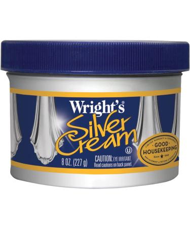 Wrights Silver Cleaner and Polish Cream - 8 Ounce - Ammonia Free - Tarnish Remover for Silver - Gentle Cleaning Formula - 1 Pack - Buy Online on GoSupps.com