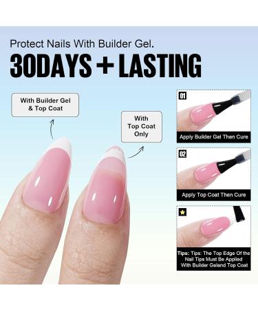 Tomicca French Press On Nails - 180 Almond Nail Tips 3-in-1 Pre-Colored Full Cover & Base Coat for Nail Art | 15 Sizes Available - Rose Almond Finish - Buy Online on GoSupps.com