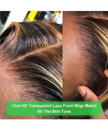 Ayiyi 18 Honey Blonde Highlight Deep Wave HD Lace Frontal Wig for Black Women - 180% Density - Pre Plucked with Baby Hair - Buy Online on GoSupps.com