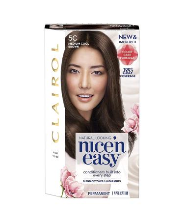 Clairol Nice 'n Easy Hair Color Natural Medium Cool Brown (117D) 2 pk