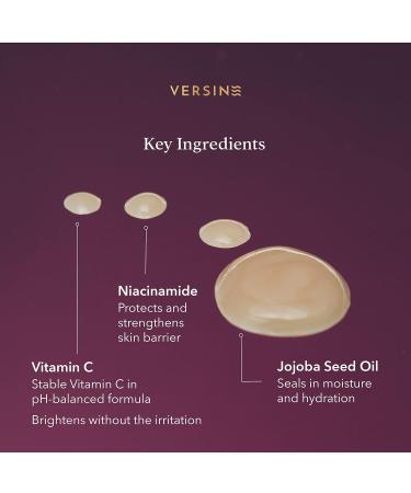 Versine Gentle Actives Face Serum | Anti-Aging Brightening Daily Moisturizer for Normal Dry & Sensitive Skin | Pregnancy Safe Vegan Cruelty-Free | 30ml (1 Fl Oz - Buy Online on GoSupps.com
