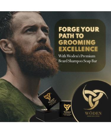 Woden's Blessed Seed Premium Beard Shampoo Soap Bar - 120g of All-Natural Moisturizing and Nourishing Ingredients with Blackseed Oil and Activated Charcoal - Groom Like a Viking - Buy Online on GoSupps.com