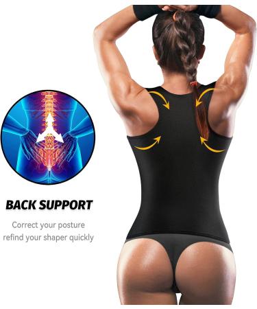 Sauna Sweat Vest Waist Trainer for Women - 2-in-1 Neoprene Sauna Suit for Weight Loss - 3X-Large Black - Buy Online on GoSupps.com