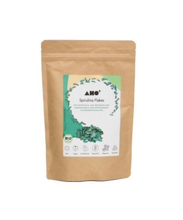 AHO Spirulina Flakes from organic farming in Germany - Organic spirulina rich in protein from Germany - Source of chlorophyll in smoothies as well as salads