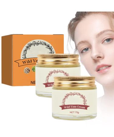 2 Pcs Wild Yam Cream, Annas Wild Yam Cream Organic for Hormone Balance, Women's Organic Wild Yam Root Cream, for Women Promoting Perimenopause for All Skin Types