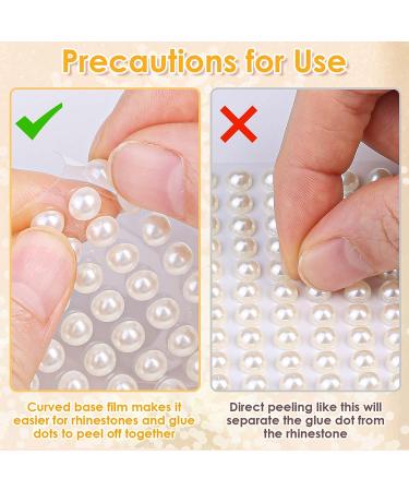 Self Adhesive Pearls and Rhinestones Stickers - Shynek Stick on Gems for Hair, Face, Makeup, Crafts - 1982pcs in 6 Sizes - Buy Online on GoSupps.com