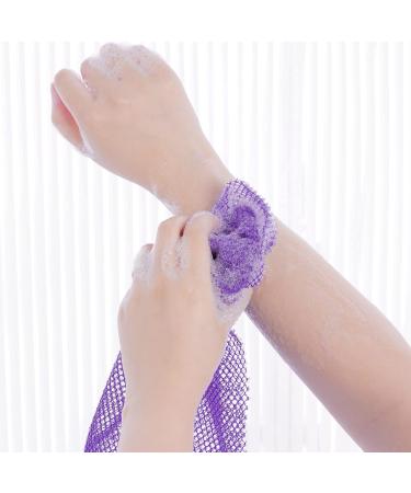 Fengek African Exfoliating Net - 2 Pcs Long Body Skin Scrubber for Shower Bathing - 31.5 x 11.8 Inch, Multicolor C - Buy Online on GoSupps.com